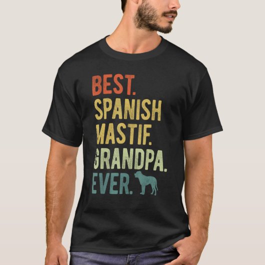 Best Spanish Mastif Grandpa Ever Dog  Father s Day T-shirt (Voorkant)