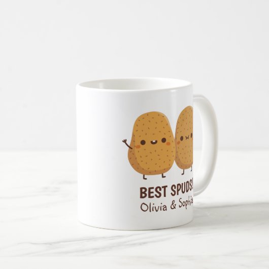 Best spuds Best Buds Funny Coffee Mok (Voorkant rechts)