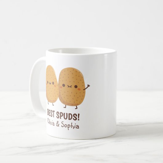 Best spuds Best Buds Funny Coffee Mok (Voorkant links)