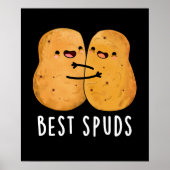 Best Spuds Funny Best Buddies Potato Pun Dark BG Poster (Voorkant)
