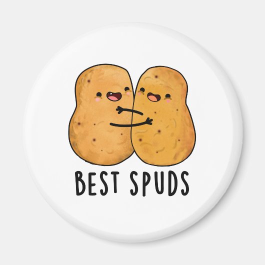 Best Spuds Funny Best Buddies Potato Pun Magneet (Voorkant)