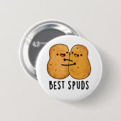 Best Spuds Funny Best Buddies Potato Pun Ronde Button 5,7 Cm (Voorkant /achterkant)