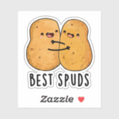 Best Spuds Funny Best Buddies Potato Pun Sticker (Vel)