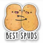 Best Spuds Funny Best Buddies Potato Pun Sticker (Voorkant)