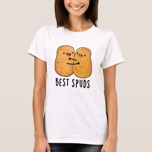 Best Spuds Funny Best Buddies Potato Pun T-shirt (Voorkant)
