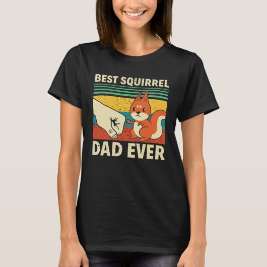 Best Squirrel Dad Ever Fathersday Father Men Squir T-shirt (Voorkant)