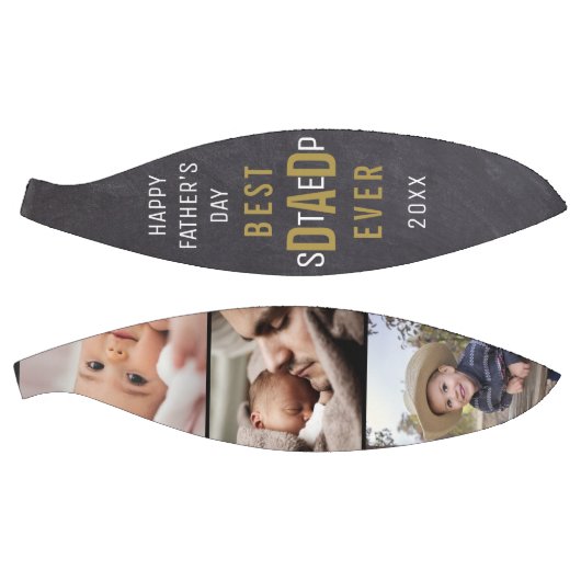 Best Step Dad Happy Vaderdag 3 Photo Collage Basketbal (Panelen)