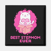 Best Step Ma Ever Cat met een hart Magneet (Voorkant)