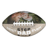 Best Step Pap Ever Aangepast Foto Rustic Burlap American Football (Voorkant)