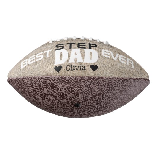 Best Step Pap Ever Aangepast Foto Rustic Burlap American Football (Gedraaid 270)
