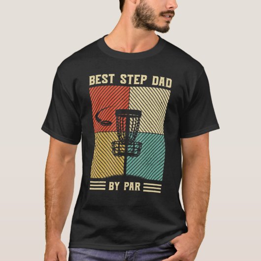Best Stepdad by Verre Mannen Golf Retro Sunset Pap T-shirt (Voorkant)