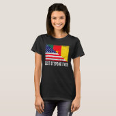 Best Stepdad Ever American Cameroon Fla T-shirt (Voorkant volledig)