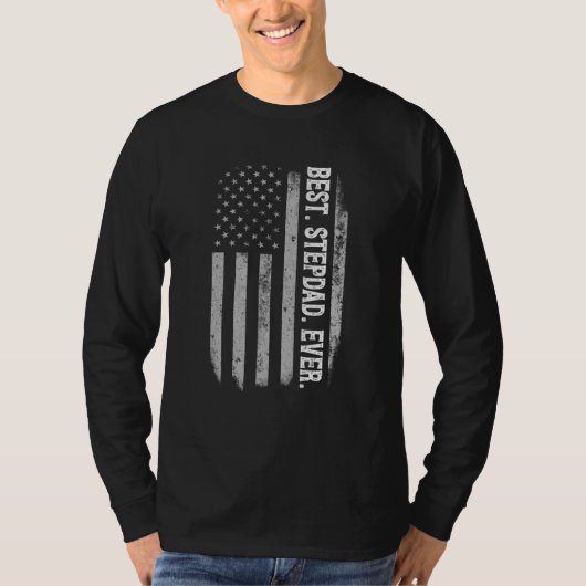 Best Stepdad Ever  American Flag Vader S D T-shirt (Voorkant)
