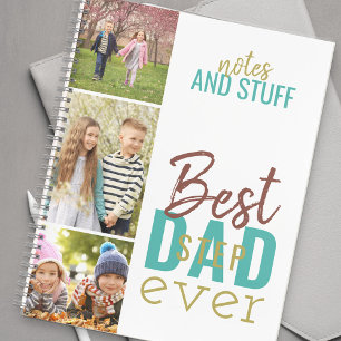 Best Stepdad Ever Custom 3 Photo Strip Notitieboek