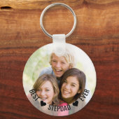 Best Stepdad Ever Happy Fathers Day Foto Sleutelha Sleutelhanger (Voorkant)