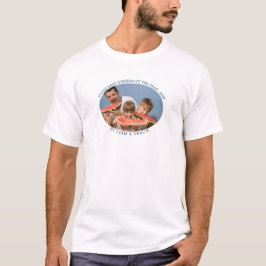 Best Stepdad of the Year Kinder Names Oval Photo T-shirt