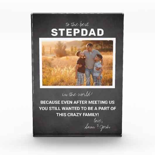 Best Stepdad | Vaderdag fotoblok (Voorkant)