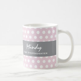 Best Stepdochter Pink and White Polka Dots V07 Koffiemok