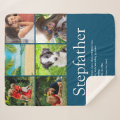 Best Stepfather, Stepdad Definition 6 Foto Blue Sherpa Deken (Voorkant (horizontaal))
