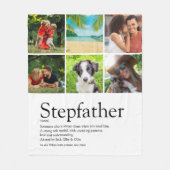 Best Stepfather, Stepdad Definition 6 Photo Fun Fleece Deken (Voorkant)