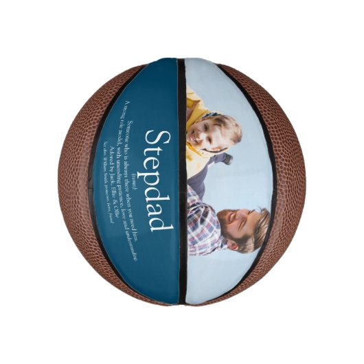 Best Stepfather Stepdad Ever Definition Photo Blue Basketbal (Verticaal)