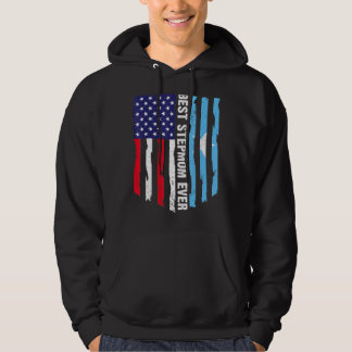 Best Stepmam ooit American Somalia Flag Graphic Mo Hoodie