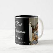 Best Stepmama Ever Custom Photo Collage Bonus Mam Tweekleurige Koffiemok (Voorkant rechts)