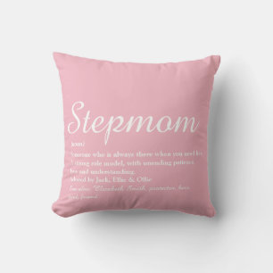 Best Stepmma, Stepmoeder Definition Roze Script Kussen