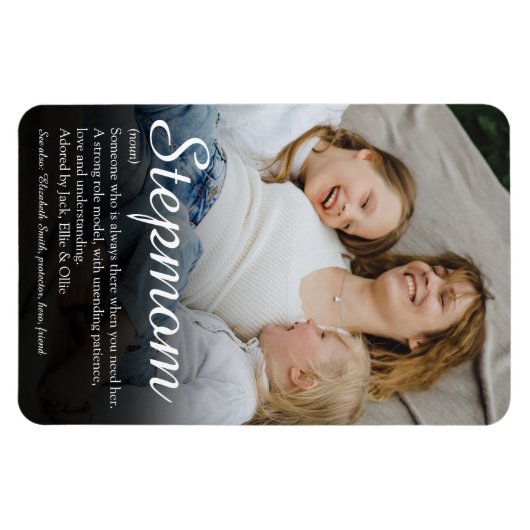Best Stepmma, Stepmoeder Definition Script Photo Magneet (Horizontaal)