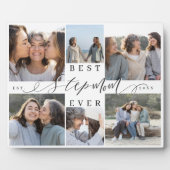 Best Stepmom Ever Script Photo Collage Keepsake Fotoplaat (Voorkant)