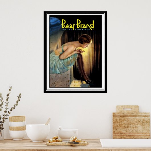 Best Stockings Adverteren Art Deco print (Keuken)