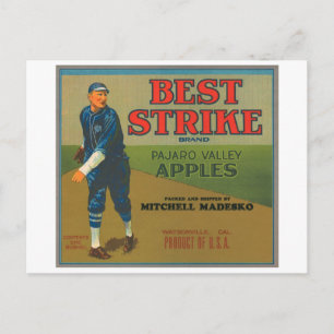 Best Strike  Apple Crate Label -  ba Briefkaart