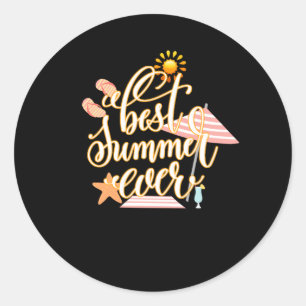 Best Summer Ever Ronde Sticker