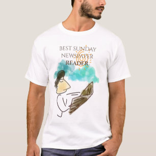 Best Sunday Newspaper Reader Vaderdag T-shirt