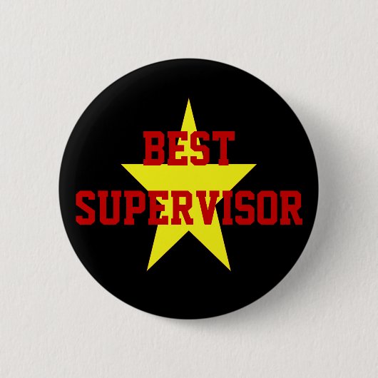 Best Supervisor Pin Ronde Button 5,7 Cm (Voorkant)