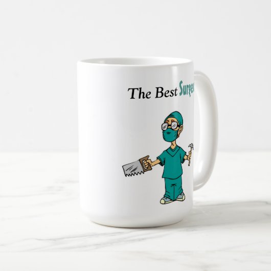 Best Surgeon Funny Coffee Mok Gift Two-Tone (Voorkant rechts)