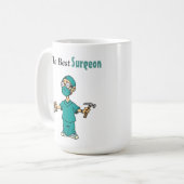 Best Surgeon Funny Coffee Mok Gift Two-Tone (Voorkant links)