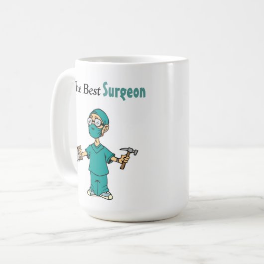 Best Surgeon Funny Coffee Mok Gift Two-Tone (Voorkant links)