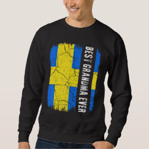 Best Swedish Grandma Oover Zweden Flag Moederdag Trui