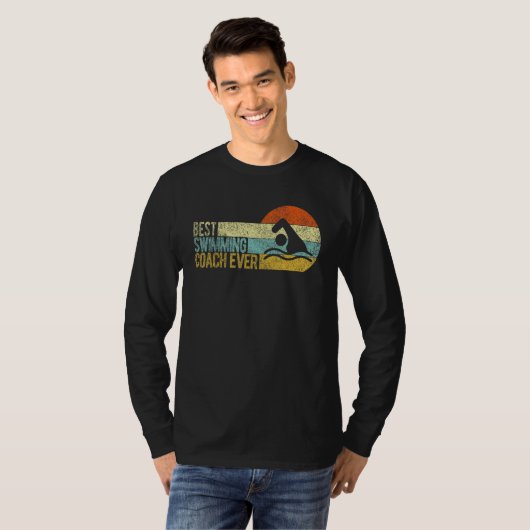Best Swimming Coach Ever Swim Teacher Swim Coach R T-shirt (Voorkant volledig)