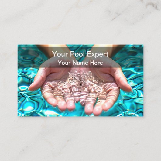 Best Swimming Pool Service Modern Visitekaartje (Voorkant)