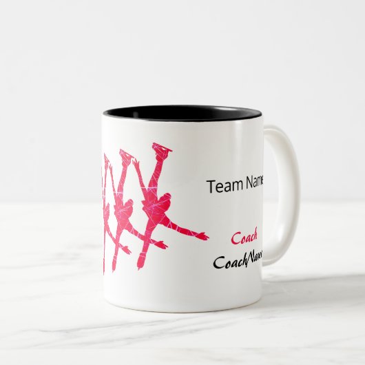 Best synchro skating coach mok - red arabesque (Voorkant rechts)