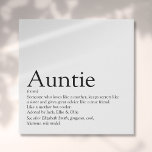 Best tante Auntie Definition Black en White Fun Imitatie Canvas Print<br><div class="desc">Geef je tante of tante een speciaal cadeau voor verjaardagen,  kerst of elke dag die je wilt shows hoeveel ze voor je betekent. Een perfecte manier om haar te shows hoe geweldig ze elke dag is. Ontworpen door: Thisnotme©</div>