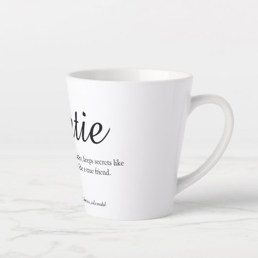 Best tante, Auntie Definition Chic Script ter were Latte Mok (Rechts)