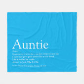 Best tante Definition Sky Blue Fun Fleece Deken (Voorkant (Horizontaal))