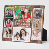 Best tante en oom 8 Foto Rustic Wood ter wereld Fotoplaat (Zijkant)