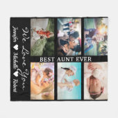 Best tante Ever Custom 6 Foto collage niece nephew Fleece Deken (Voorkant (Horizontaal))