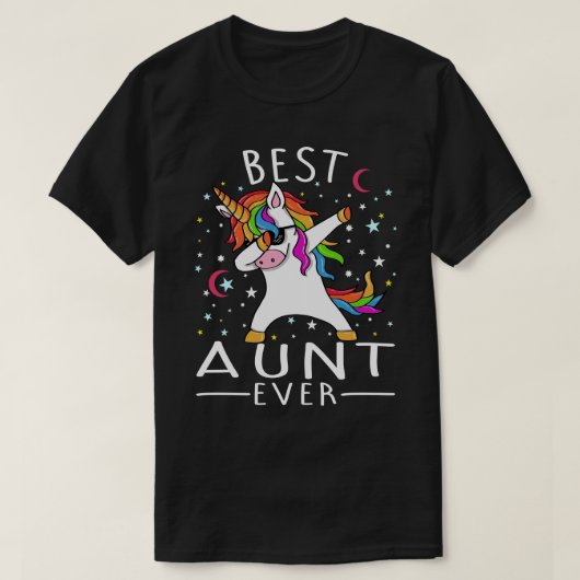 Best tante Ever Dabbing Unicorn T-shirt (Design voorkant)