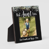 Best tante Ever Love Foto Glitter Fotoplaat (Voorkant)