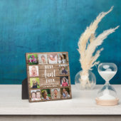 Best tante Ever Rustic Wood 12 Foto Collage Fotoplaat (Insitu)